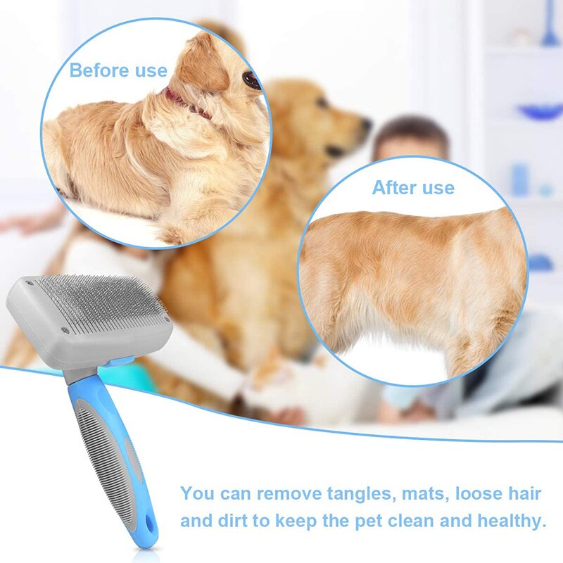 Slicker Comb Benepaw Self-cleaning Slicker Dog Brush Comb Comfo... – Vicedeal