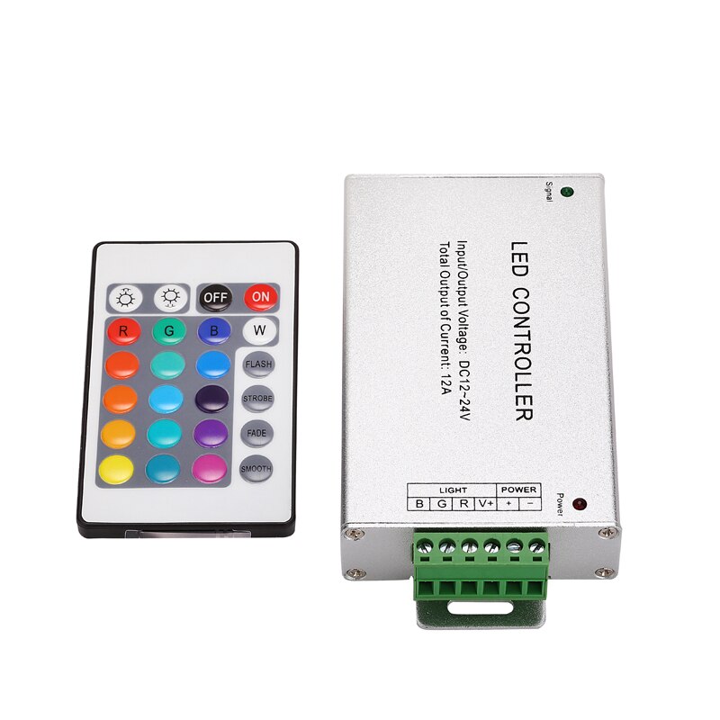 144W RGB IR Remote Controller DC12-24V 24 / 44key For 5050 12A RGB Led Strip Tape Lighting
