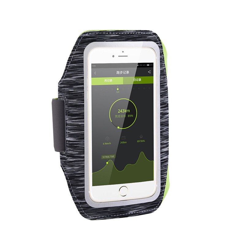 Hardlopen wandelen wandelen sport mobiele telefoon armband hoesje voor iphone samsung xiaomi armband mobiele telefoon houder bij de hand: Zwart