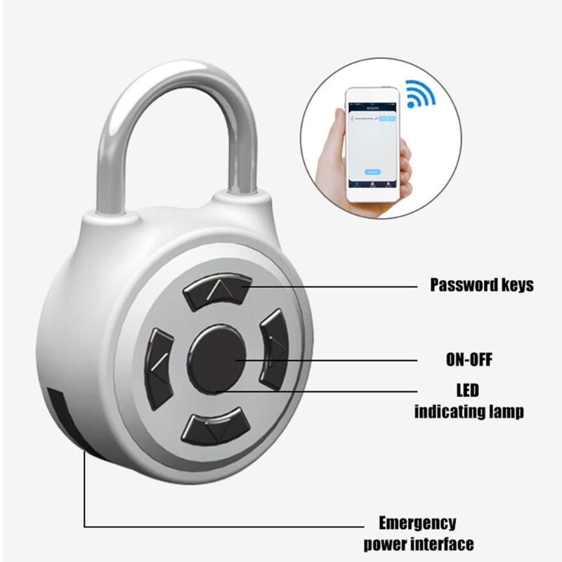 Anti-Diefstal Slot Sluizen App Controle Hangslot Met Slimme Mobiele Telefoon Bluetooth App Bagage Case Lockerslot Voor android Ios