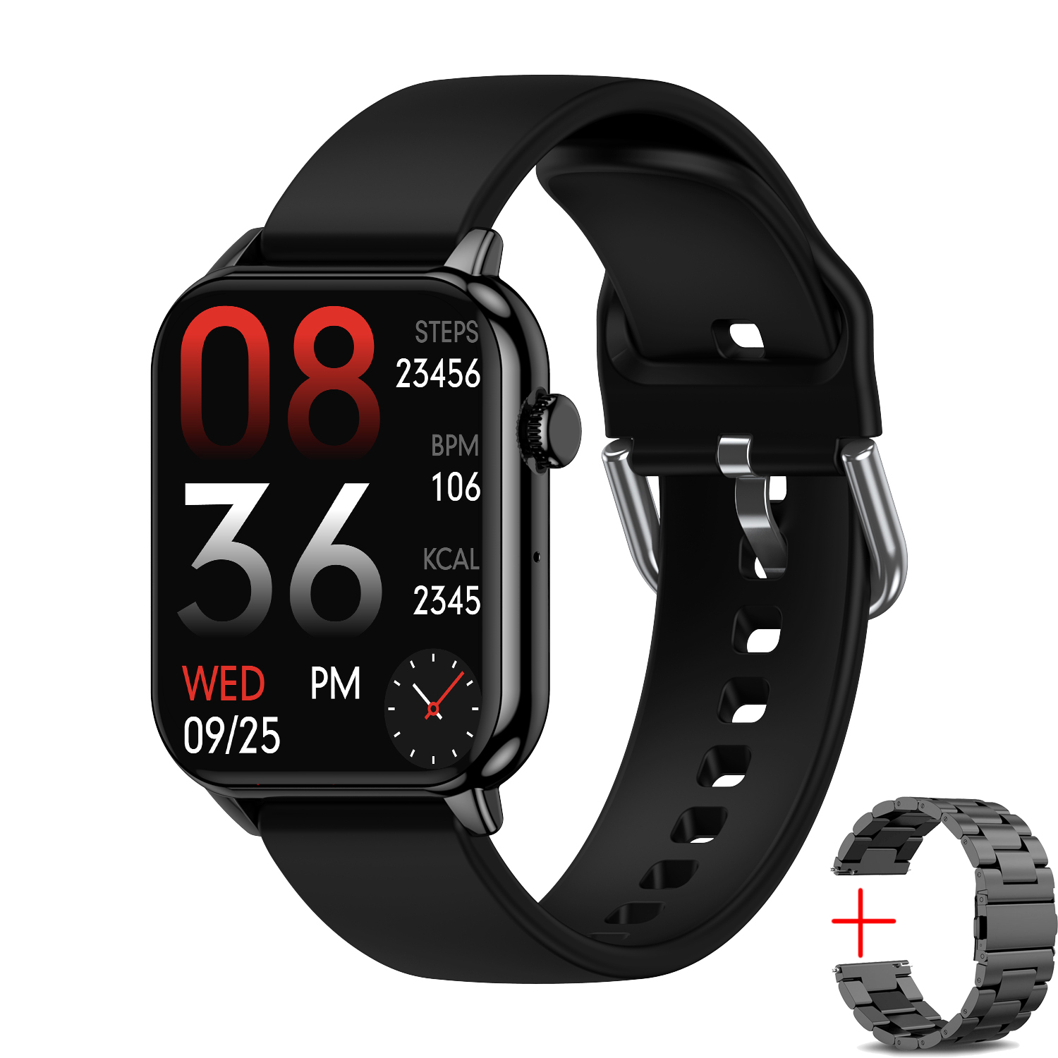 accorto guarda Bracciale sportivo Bluetooth parlare Frequenza cardiaca Pressione sanguigna Ossigeno nel sangue IP67 impermeabile NFC Regalo da 1,9 pollici per le donne: verde