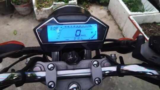 Instrument til motorcykel med nøgent styr speedometer + omdrejningstæller med n gear 1-6 gear oliestandsmåler vandtermometer