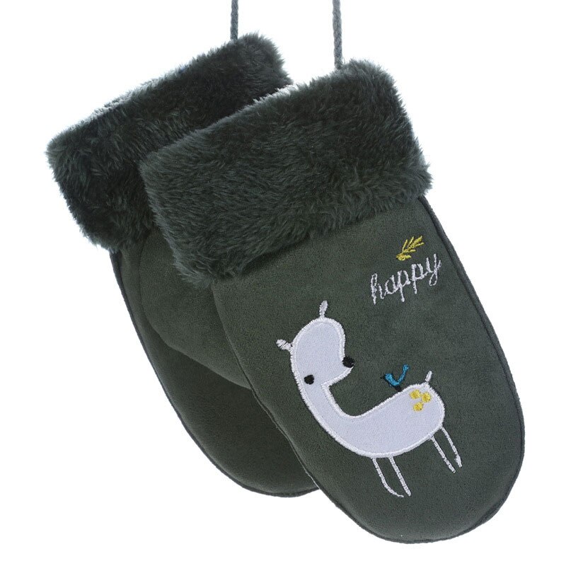 Winter kinder jongens meisjes winter handschoenen beren patroon zachte dikke sneeuwbal vechthandschoenen