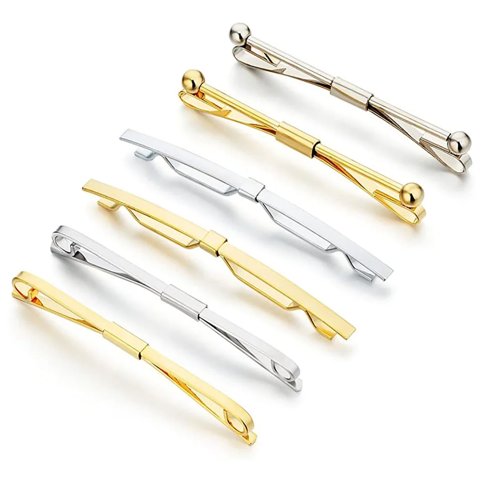 Hochwertige Kupfer-Kragen-Bar-Anstecknadel für Herren, goldfarben, zweifarbige Clips, Revers, -Brosche