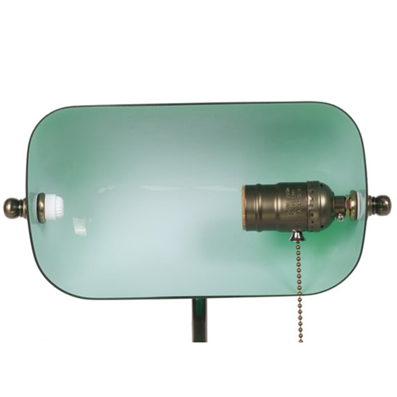 Vintage grønt glass skrivebord bankmann lampeskjermdeksel deksel erstatning lampeskjerm