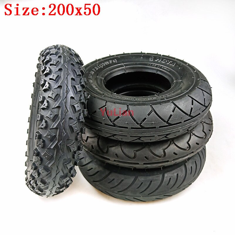 4 options 200x50 hors pneu de route pour rasoir, dauphin Scooter électrique réaménagement accessoires 8 pouces pneu pneumatique antidérapant