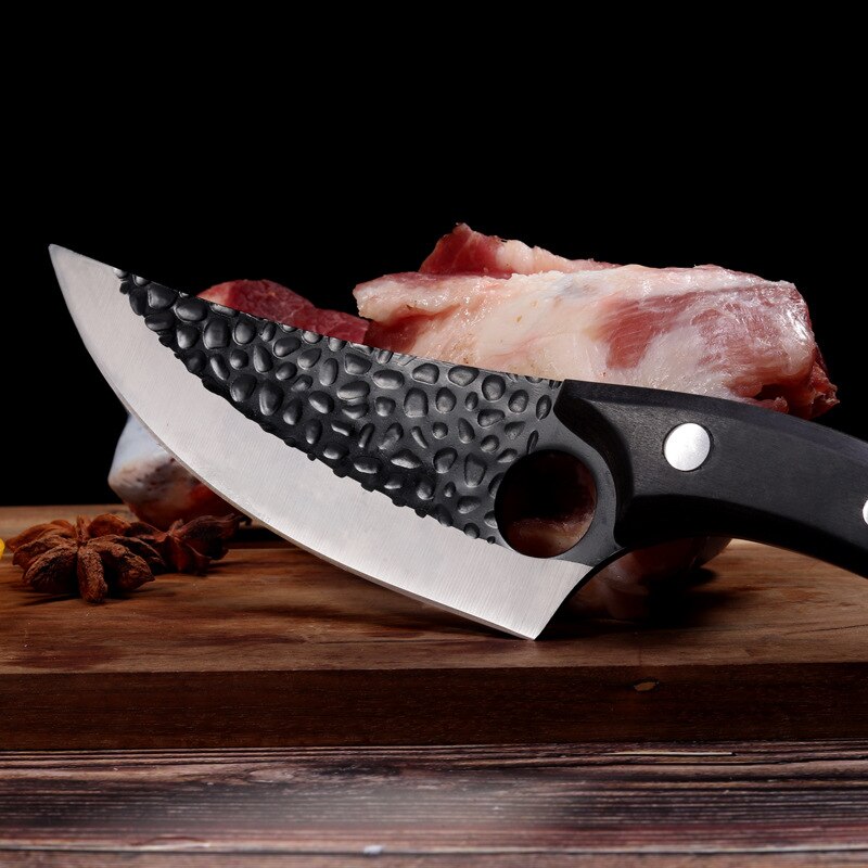 6 inch Boning Knife Handmade Forged Serbian Chef Knives Butcher Kitchen Knife Full Tang Handle Bone Cleaver with Knife Cover