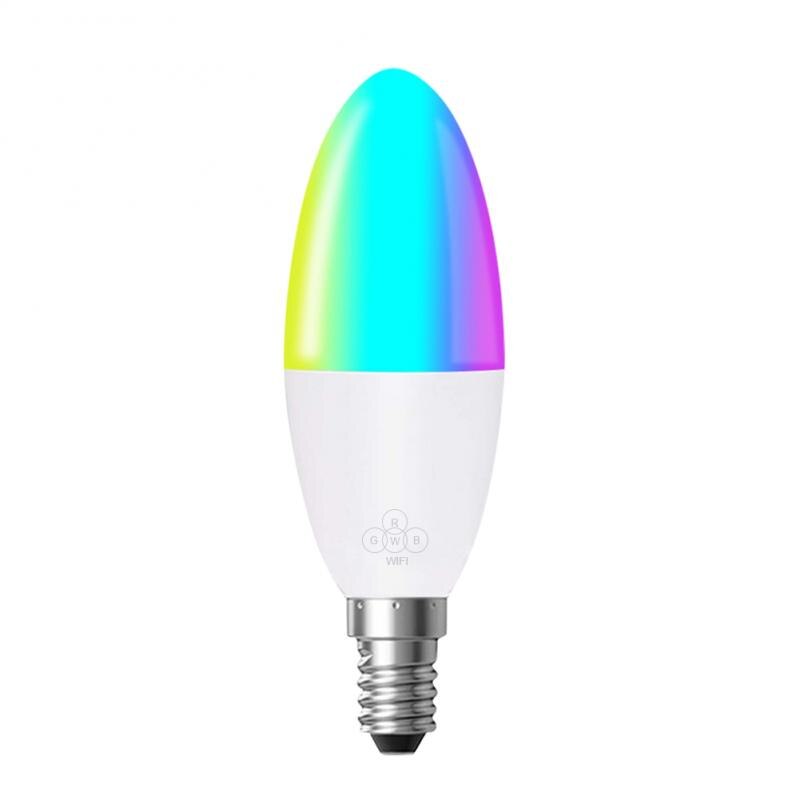 6W Smart Led Lamp Wifi Led Lamp 6W Dimbare Licht Telefoon Afstandsbediening Compatibel Met Alexa Google Thuis voice Control Lamp: E14