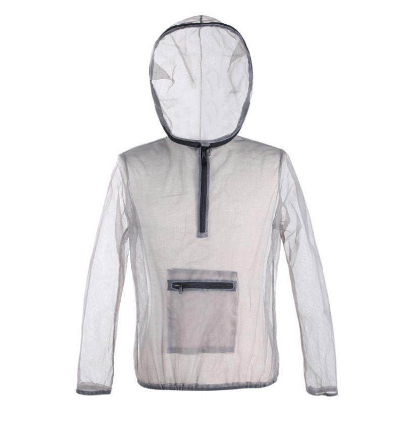 Portable Breathable Netting Insect Repellent Jacket Fishing Anti Mosquito Biting Mesh Hooded Clothing For Outdoor Camping Hiking