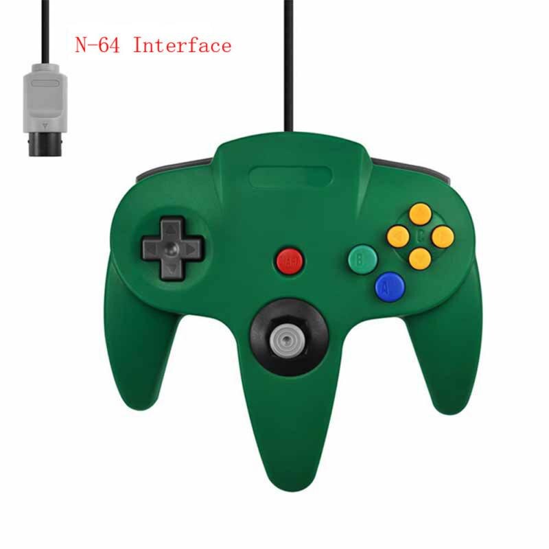 2 uds N64 Gamepads con cable controlador de juego Joystick Gamepad mucho Gamepad con cable para Nintendo 64 consola de juegos para Nintendo Gamepad: 04 as show