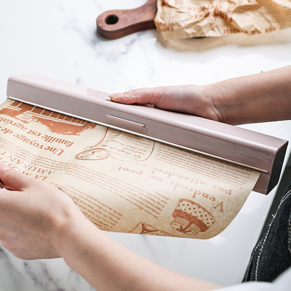 Magnetisk cling wrap dispenser rullfodral plastfolie dispenser skärare konserveringsmedel filmlåda kökstillbehör mat plast