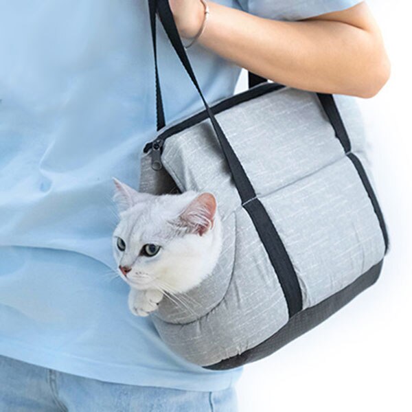 Zachte Warme Katoen Hond Kat Schoudertas Draagbare Huisdier Handtas Comfortabele Reizen Hond Draagtas