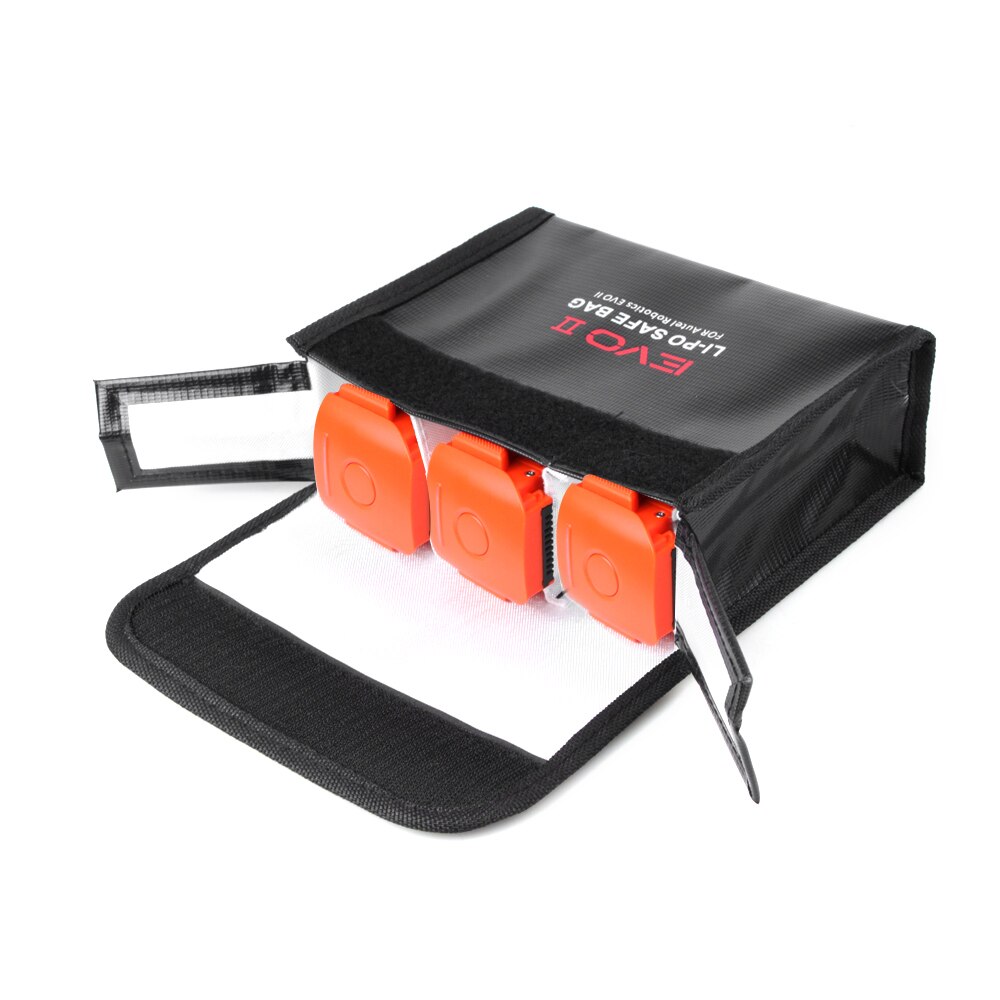 Sunnylife Autel Robotics EVO II Li-Po Safe Bag Explosion-proof Battery Storage Bag for Autel Robotics EVO II Series Drone: for 3pcs Batteries