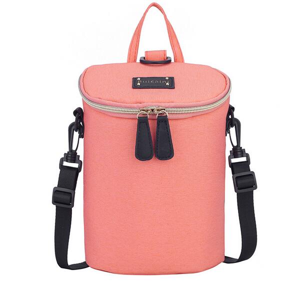 Baby Flasche Tasche Mutterschaft Rucksack Pflege Lebensmittel Thermos Aluminium Folie Isolierung Taschen Reise Rucksack Mumie Handtasche: Orange