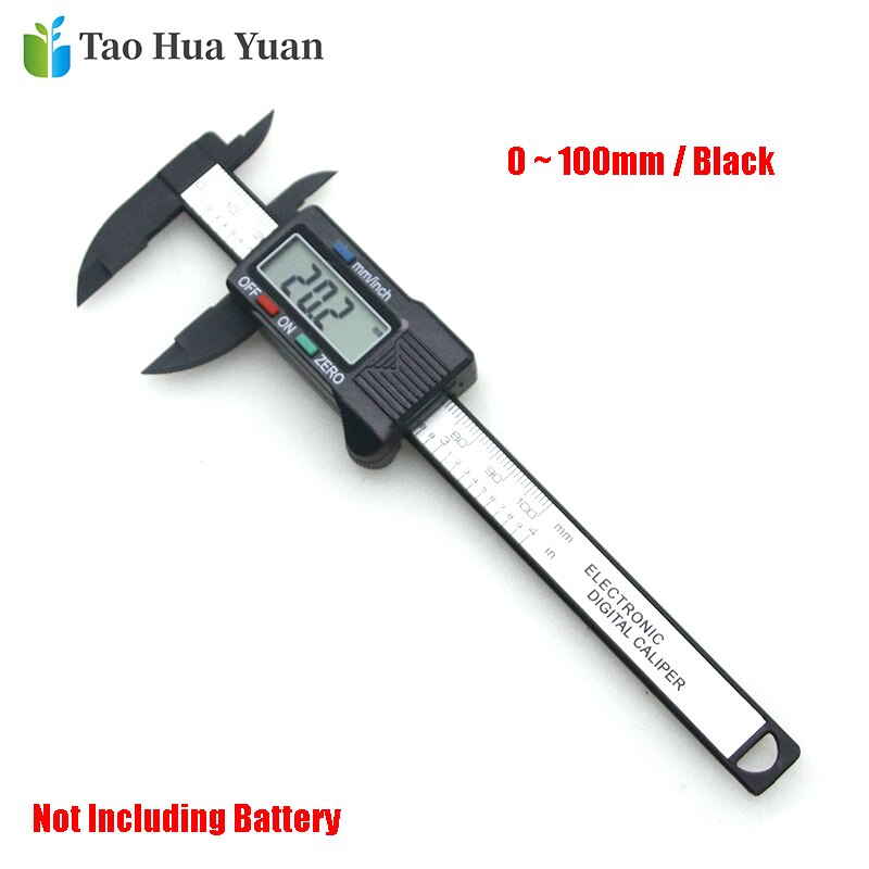 Tao Hua Yuan-calibrador Vernier de fibra de carbono Digital LCD, 150mm, 6 pulgadas, micrómetro, regla de herramienta de medición: 3