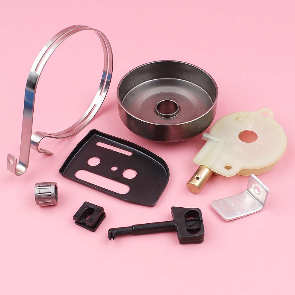 Chainsaw .325" 7T Clutch Drum Oil Pump For Husqvarna 142 141 137 136 41 36 with Chain Catcher Brake Band Bar Plate Choke Rod