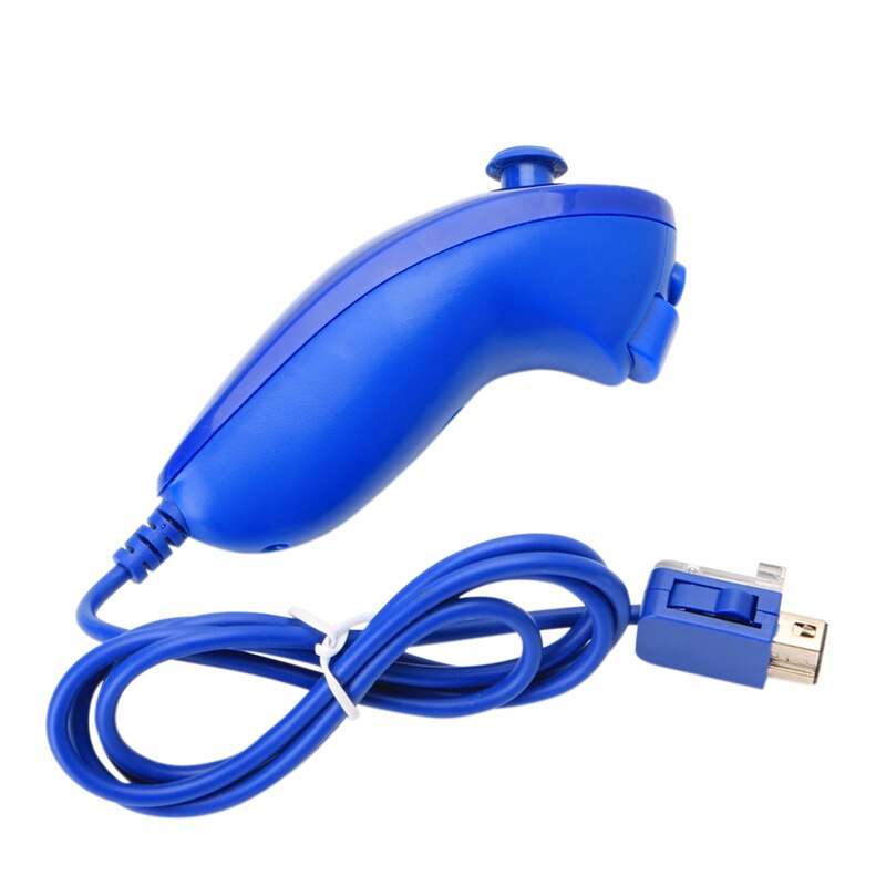 mando a distancia NUNCHUCK NUNCHUK en 6 colores para NINTENDO Wii, mando a distancia negro nunchunk, puerto usb: Dark blue