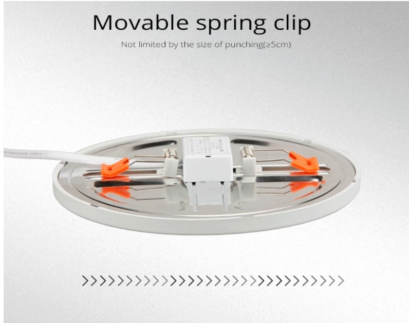 Panneau lumineux led 6w 8w 15w 20w | Taille de trou réglable lampe à ronde mince,