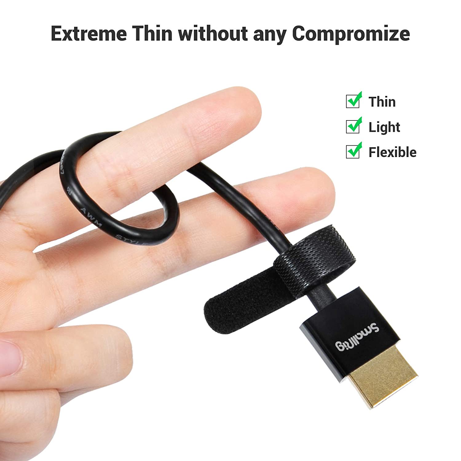 SmallRig Ultra Slim 4K 60HZ 2.0 Cable 33/55cm for DSLR/ monitor/ wireless video transmitter &amp; receiver 2956/2957