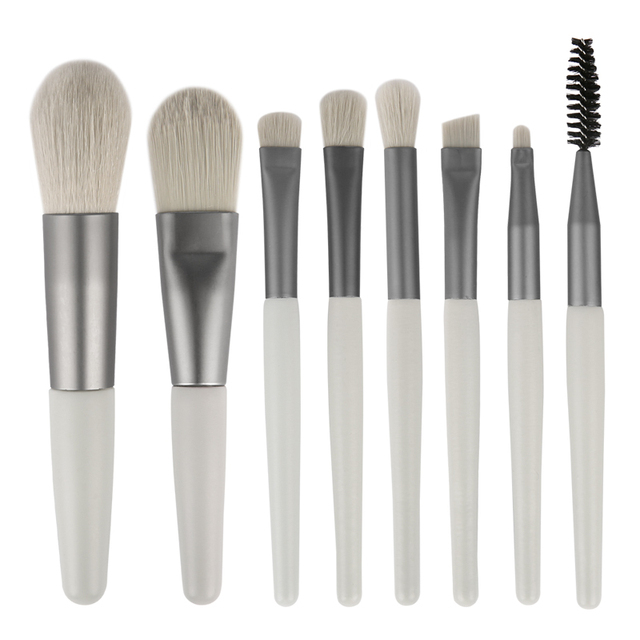 Juego de 8 Uds de brochas de maquillaje, brocha correctora de maquillaje, colorete, brocha para polvos sueltos, sombra de ojos, resaltador, brocha para base, herramientas de belleza: Rojo
