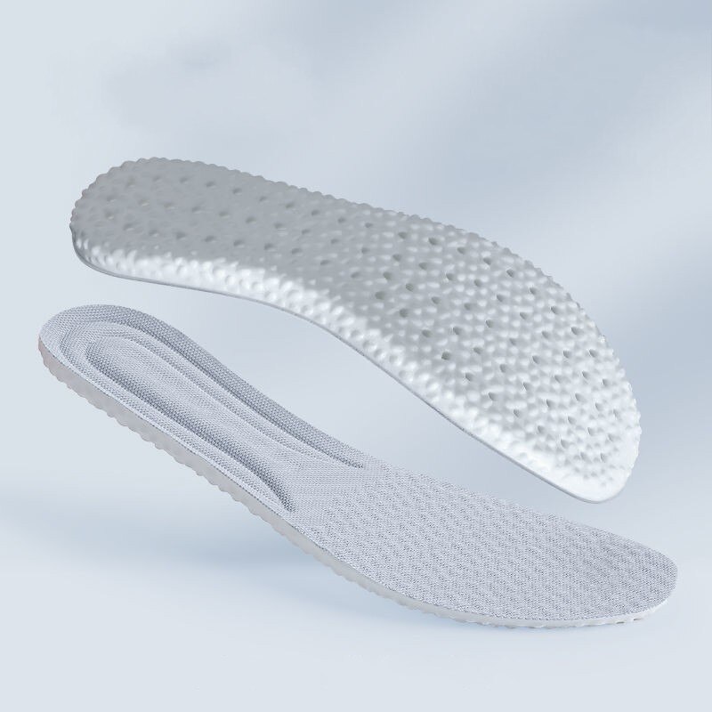 Women Men Soft Elastic Sport Insoles for Shoes Sole Cushion Running Shock Breathable Deodorization Memory Foam Shoe Insert Pads: Grey / 35-40