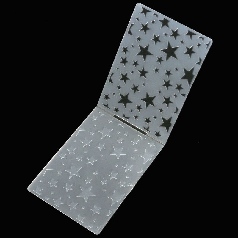 Heart Flower Lace Leaves Plastic Embossing Folders Stencils Template for DIY Paper Cards Album Scrapbooking Decoration: star