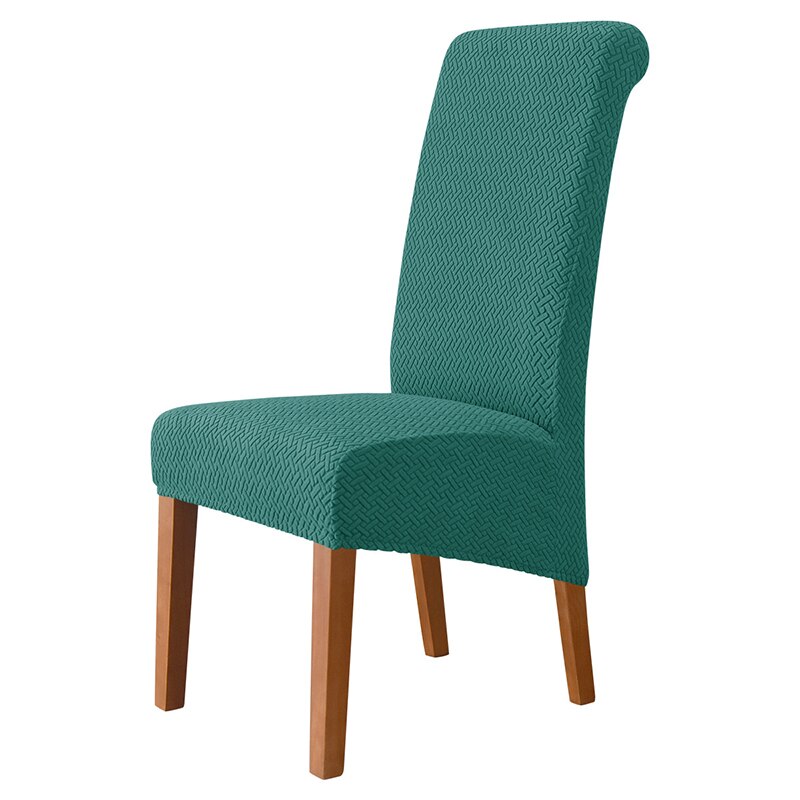 Housse de chaise molletonnée à haut dossier, protection anti-salissure, pour salle à manger, Banquet, mariage, taille XL: Green