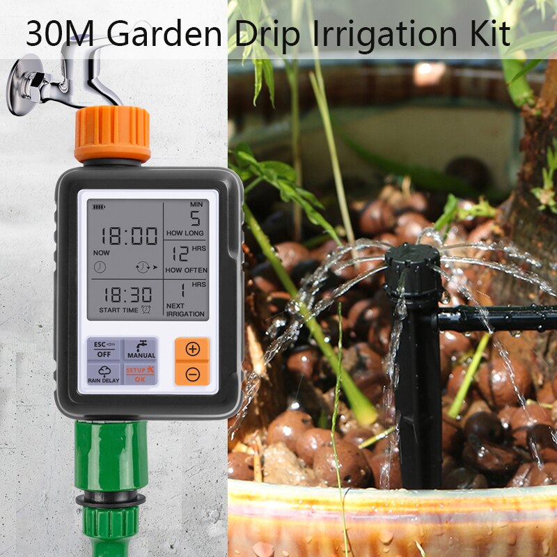 Automatic Drip Irrigation System Garden Irrigation Systems Watering Kits with Adjustable Dripper