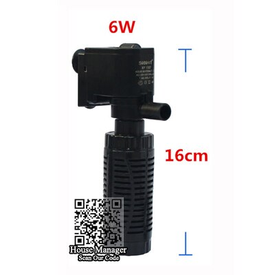 Billig 4w 6w dränkbar luftpump för akvarie akvarium, akvariepump för luft syre öka internt filter vattenflöde: 6w / Us-kontaktadapter
