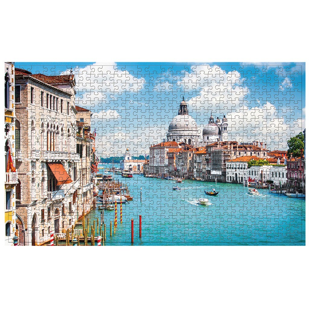 Santa Maria Canal Color Jigsaw Landscape Mural 500 Piece Paper Adult Decompression Puzzles Children Fidgeting Assembling Puzzle: Default Title
