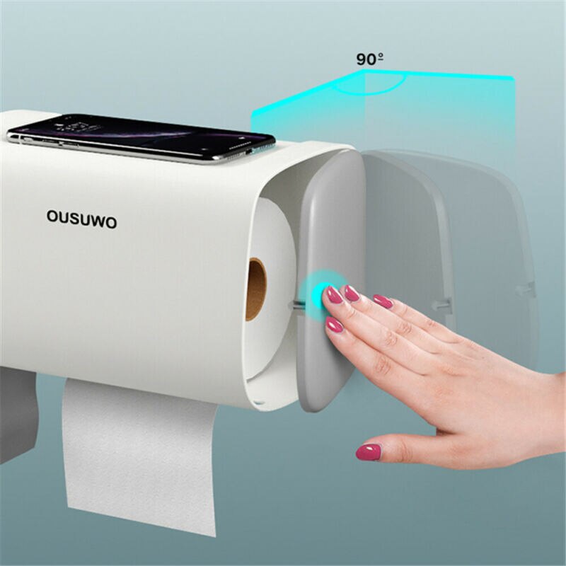 Tray Roll Paper Tube Storage Box Toilet Paper Holder Waterproof Wall Mounted Toilet Paper Tray Tissue Box Shelf Bathroom Product