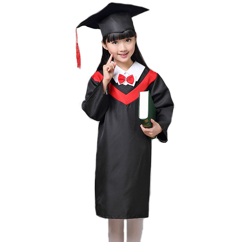 Children Student Academic Dress School Uniforms Kid Graduation Costumes Kindergarten Girl Boy Dr Suit Doctor Suits With Hat