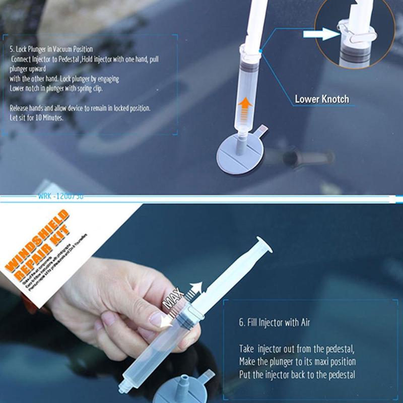 Car Glass Repair Tool Set Car Windshield Repair Injector Windscreen Glass Scratch Crack Restore DIY Kit For Window Screen Crack