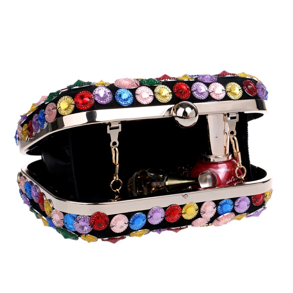 Women Evening bag Women Diamond Rhinestone Clutch Crystal Day Clutch Wallet Wedding Purse Party Banquet Lady Crossbody bag