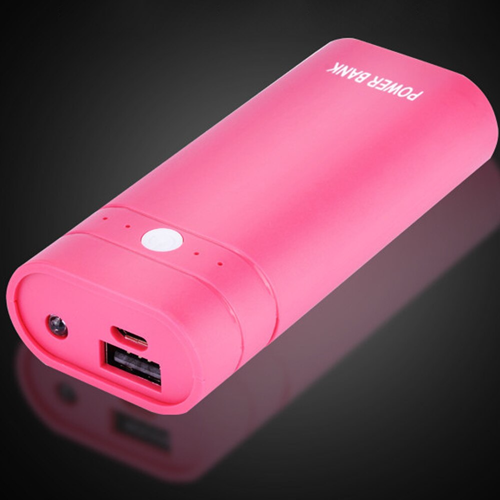 LED Light Power Bank Case 2A USB Ports DIY Battery Charger Box DIY for Samsung Xiaomi Huawei Mobile Phone Fast Charging 4 color