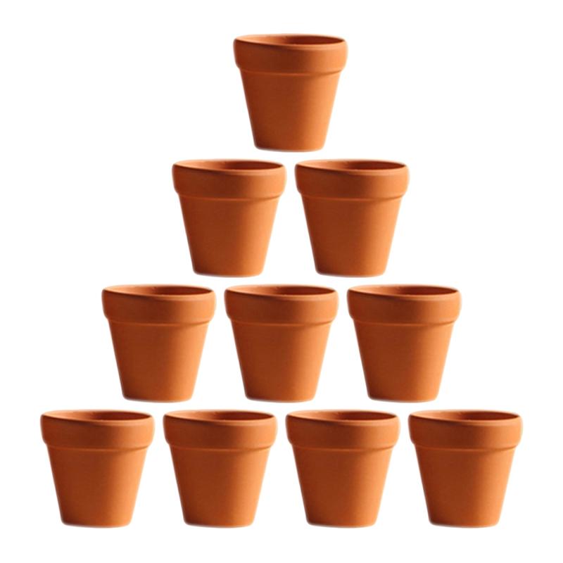 10 stk lille mini terracotta pot ler keramik keramik planter planter kaktus blomsterpotter saftige børnehave potter stor keramisk keramik pot