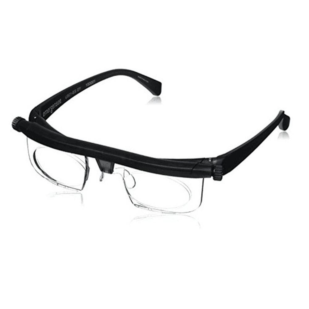 Justerbar styrke linse briller variabel fokusafstand vision zoombriller beskyttende forstørrelsesbriller med opbevaringspose
