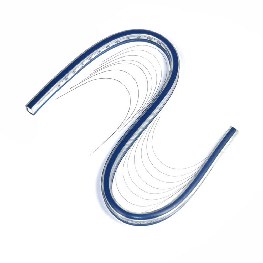 Regla curva Flexible de 30cm, 40cm, 50cm, 60cm, para manualidades, escuela, Manual, suave, oficina, lectura fácil, Tailors, herramienta de dibujo