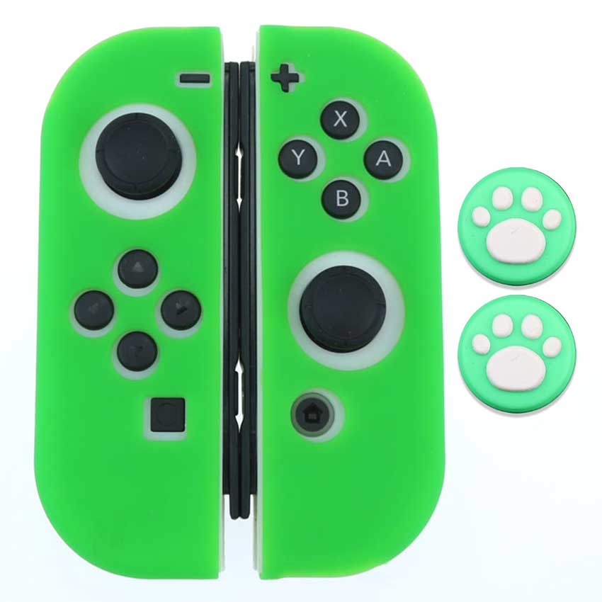 JCD-funda protectora de silicona suave + tapas de Joystick para Nintendo Switch NS NX Joy-Con, 1 Juego: FF NO.46