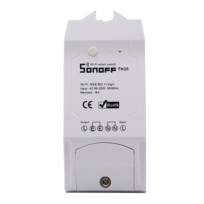 Sonoff TH16 TH10 10A 16A Smart Wifi Schakelaar Voor Ewelink Monitor Temperatuur Vochtigheid Automatisering, Met Alexa Google Home Assistent: TH16