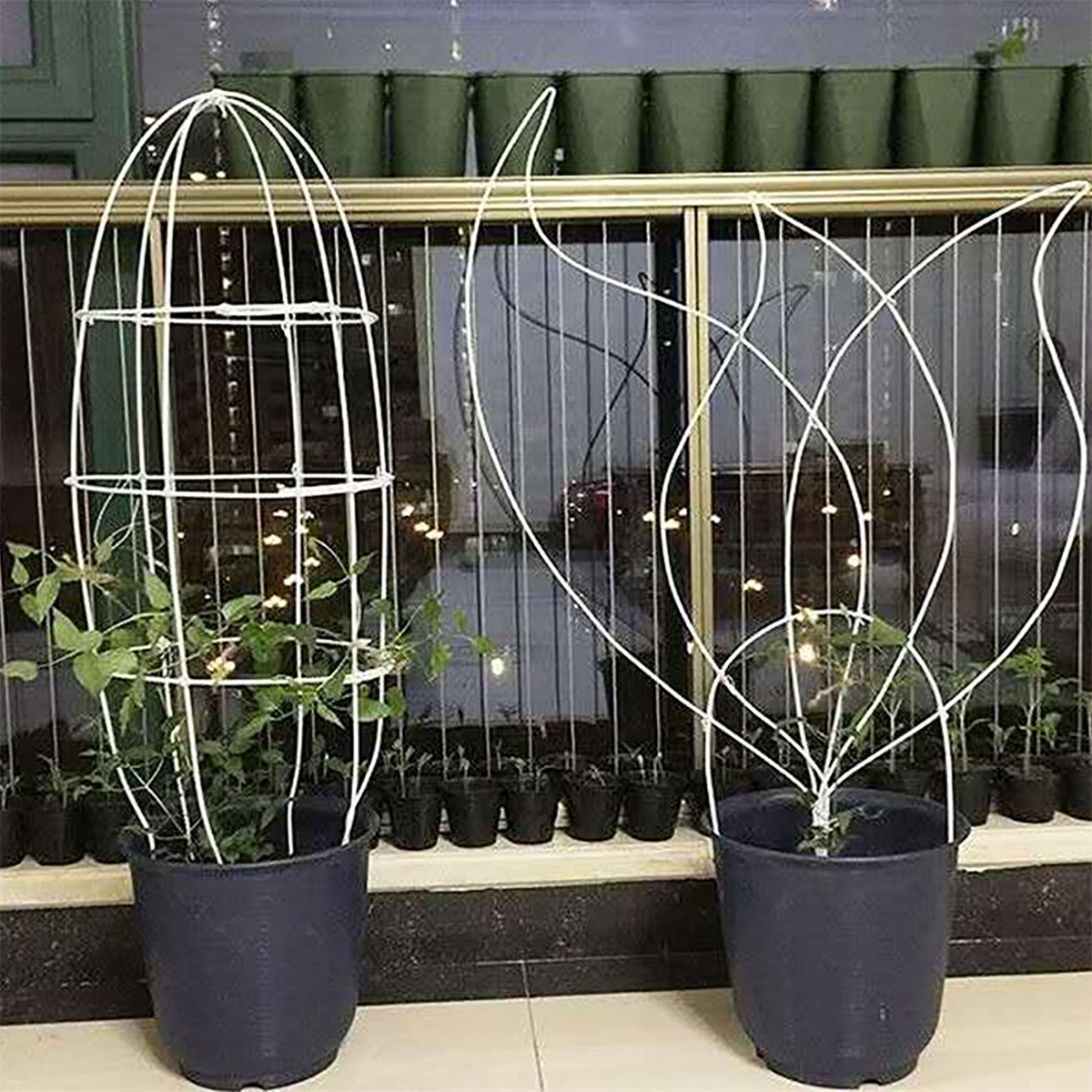 Plante grimpante en plastique revêtu de fer, poteau de support de plante de vigne torsadée, bonsaï en pot, support en fibre de phosphate, décor de jardin bricolage, 10m, 20m