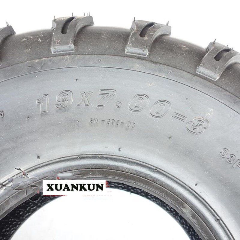 XUANKUN ATV 8-Inch Tires Before The 19X7-8 Inch After 18X9.50-8 Inch Tires Off-Road Wheels