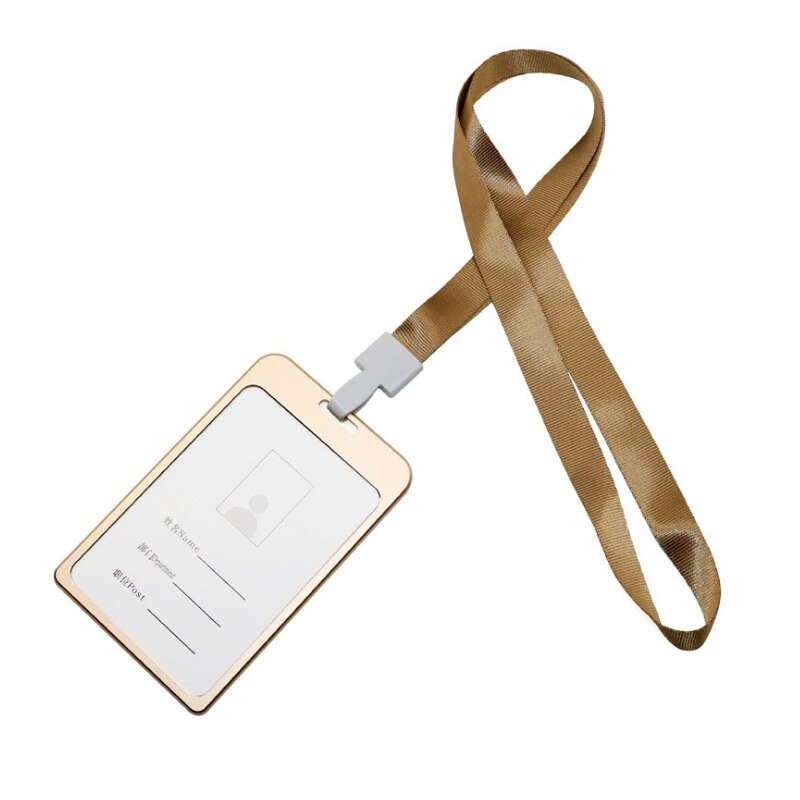Aluminiums navnekortholdere med lanyard business arbejdskort id badge lanyard holder lodret metal id business case