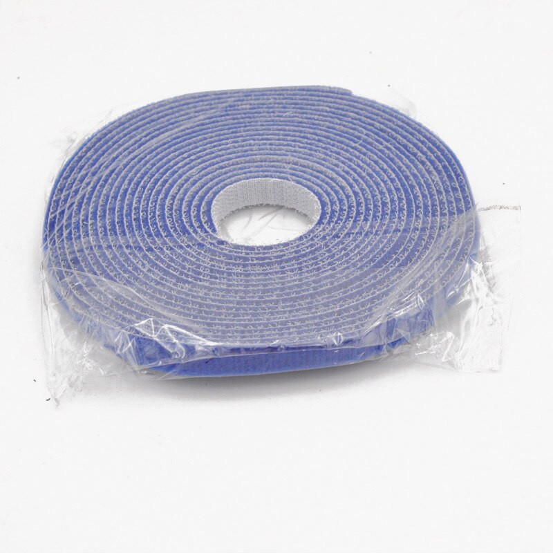 1Roll 1Cm * 5M Magische Lijm Zelfklevende Tape Band Hoop Loop Strap Klittenbandsluiting Tape scratch Roll Bevestiging Tape: blue