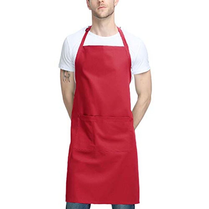 1 Juego de delantal, conjunto de gorro de Chef, delantal ajustable de media longitud para adultos, delantal de cocina a rayas para Hotel, restaurante, Chef, camarero