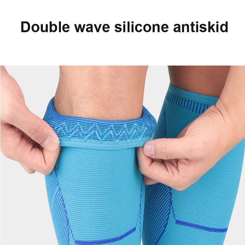 1PCS Adults Football Shin Guards, Teenager Elastic Compression Leg Sleeve,Basketball Training Fitness Sports Running Shin Guard