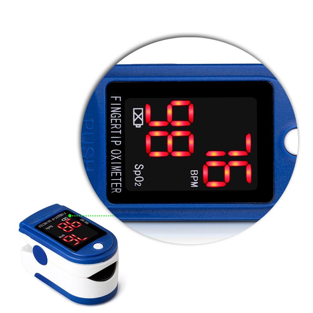 Fingertip Pulse Oximeter Fast Precise Heart Rate Monitor Alarm Oxygen Saturation Rate Meter #CO