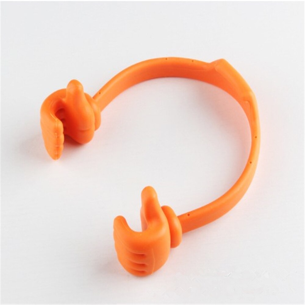 Tabletstandaard kleurrijke verstelbare duimstandaard auto desktop houder houder voor telefoon pad tablet pc: Oranje
