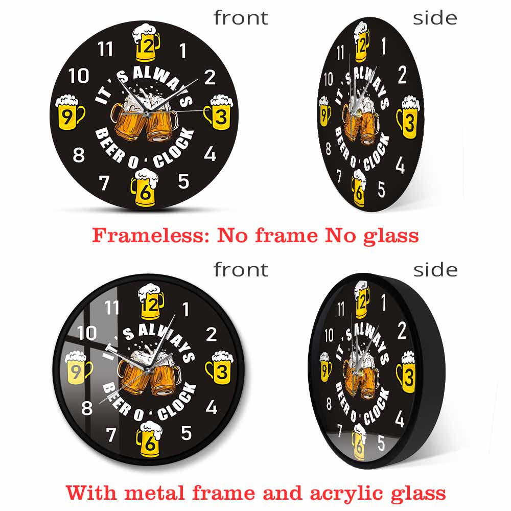 Horloge murale au moderne, enseigne pour Bar, Pub, décor pour amateurs de bière, bière, abreuvoir, Cave
