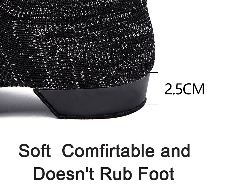 Strumpor dansskor för kvinnor stickning andas superlätta danssneakers latinska dansskor jazzskor enfärgade ljusrosa svarta